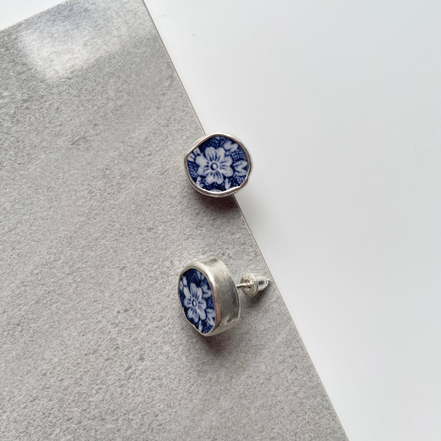 Upcycled Pottery Studs