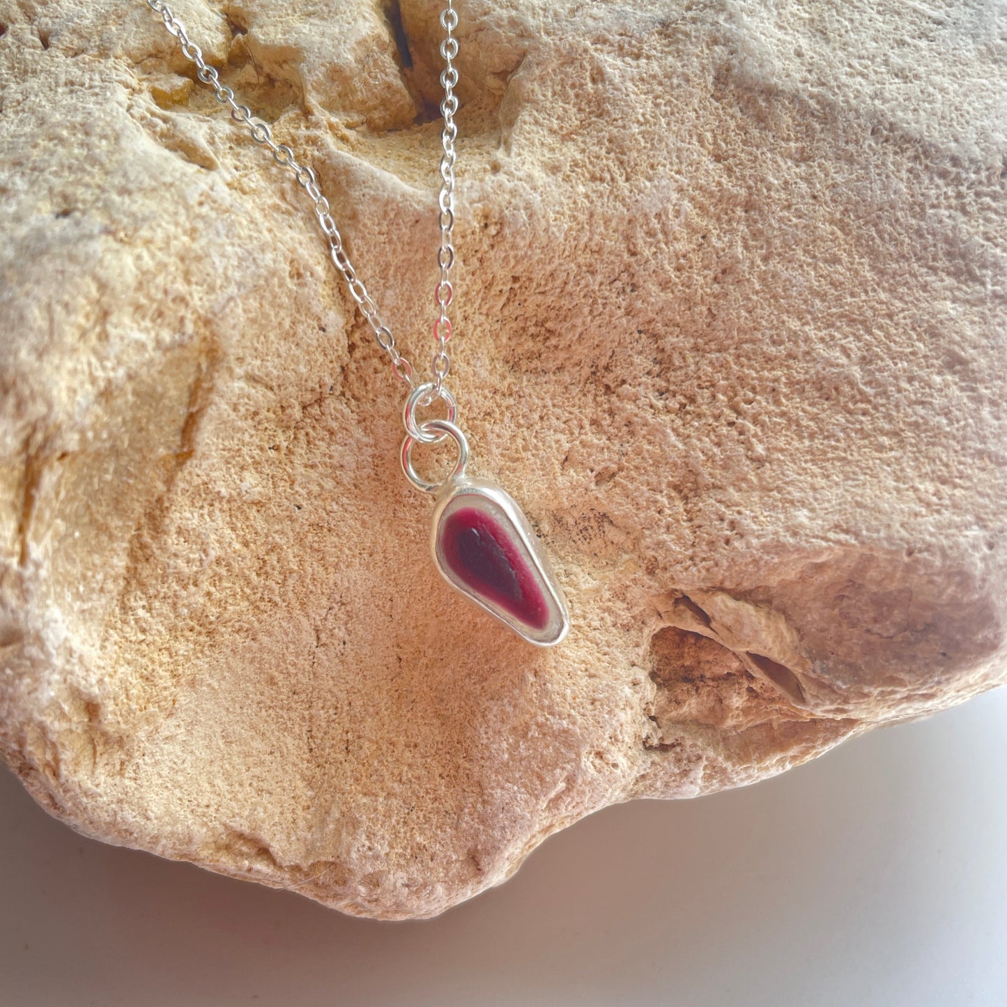 Rare Sea Glass Pendant Necklace