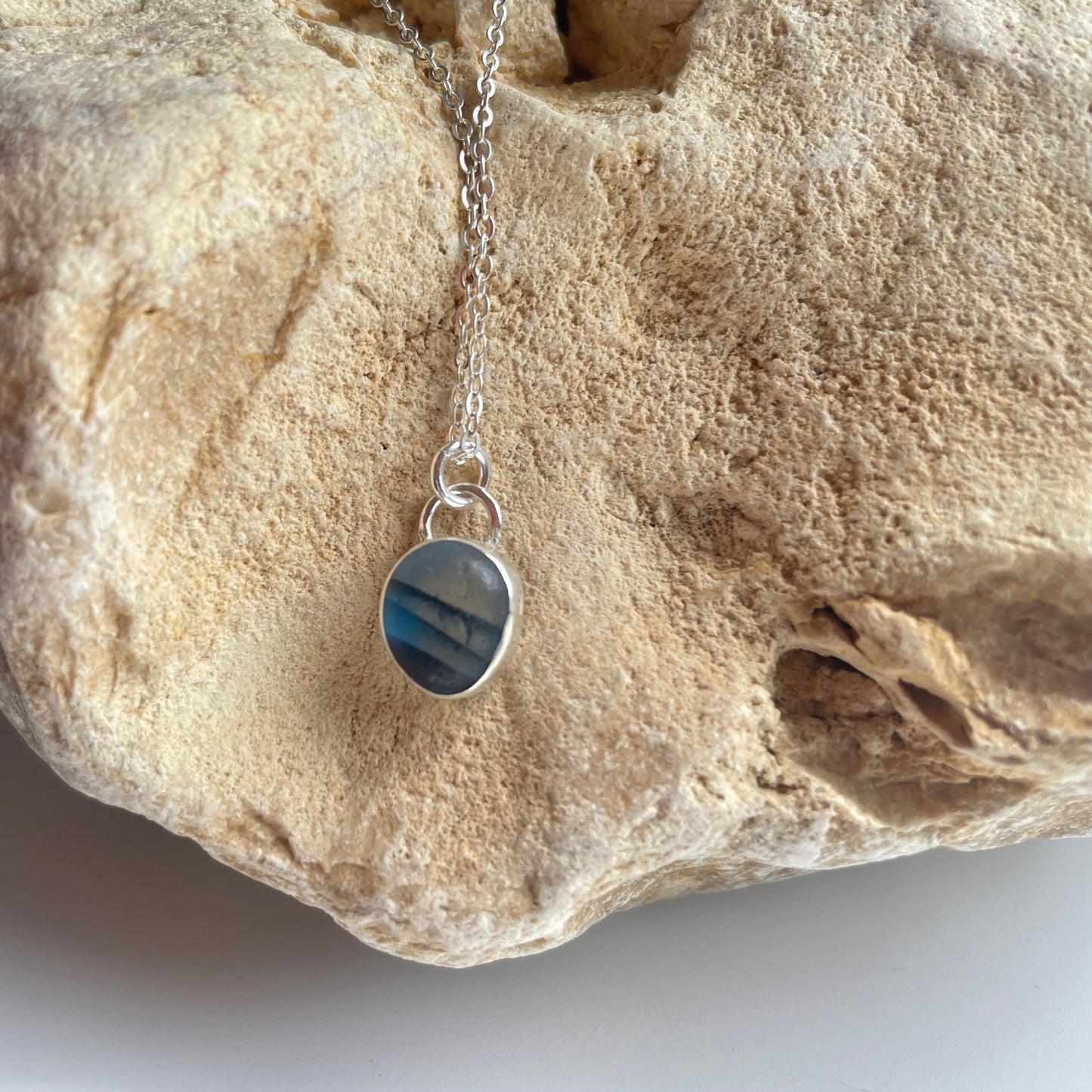 Rare Sea Glass Pendant Necklace