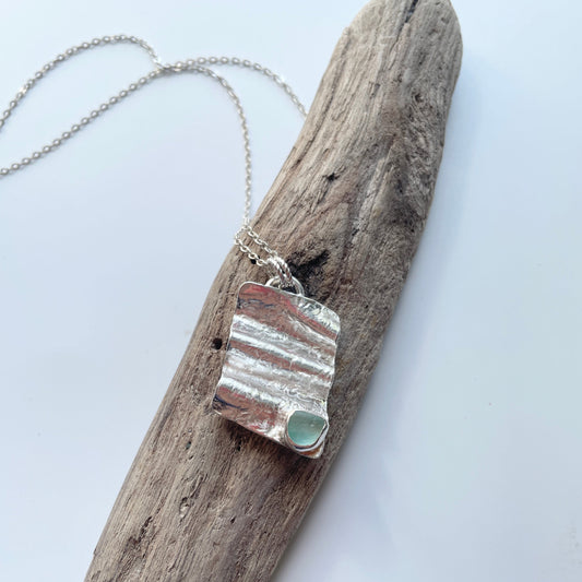 Hand Folded Sea Glass Necklace