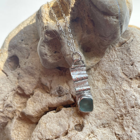 Hand Folded Sea Glass Necklace