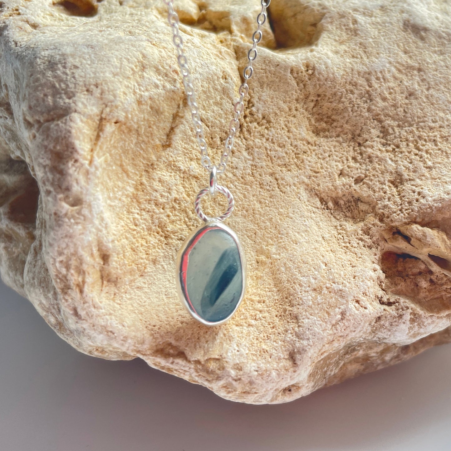 Rare Sea Glass Pendant Necklace