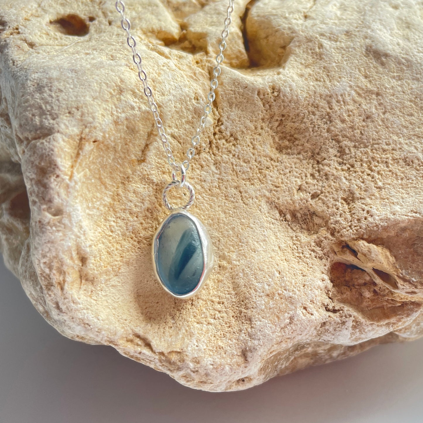 Rare Sea Glass Pendant Necklace