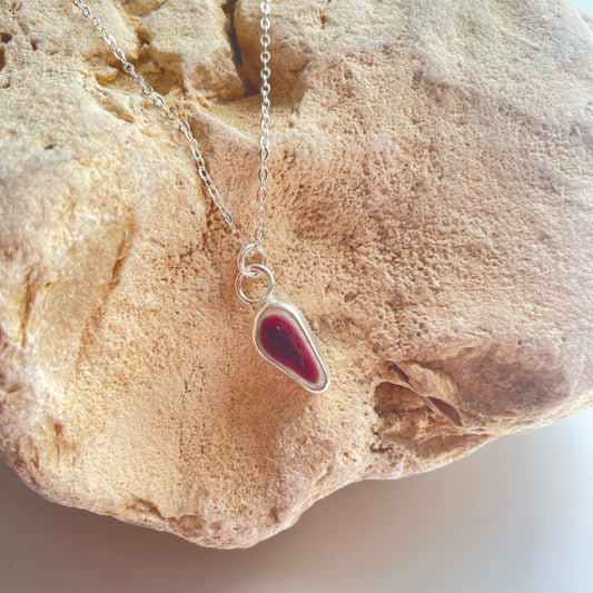 Rare Sea Glass Pendant Necklace