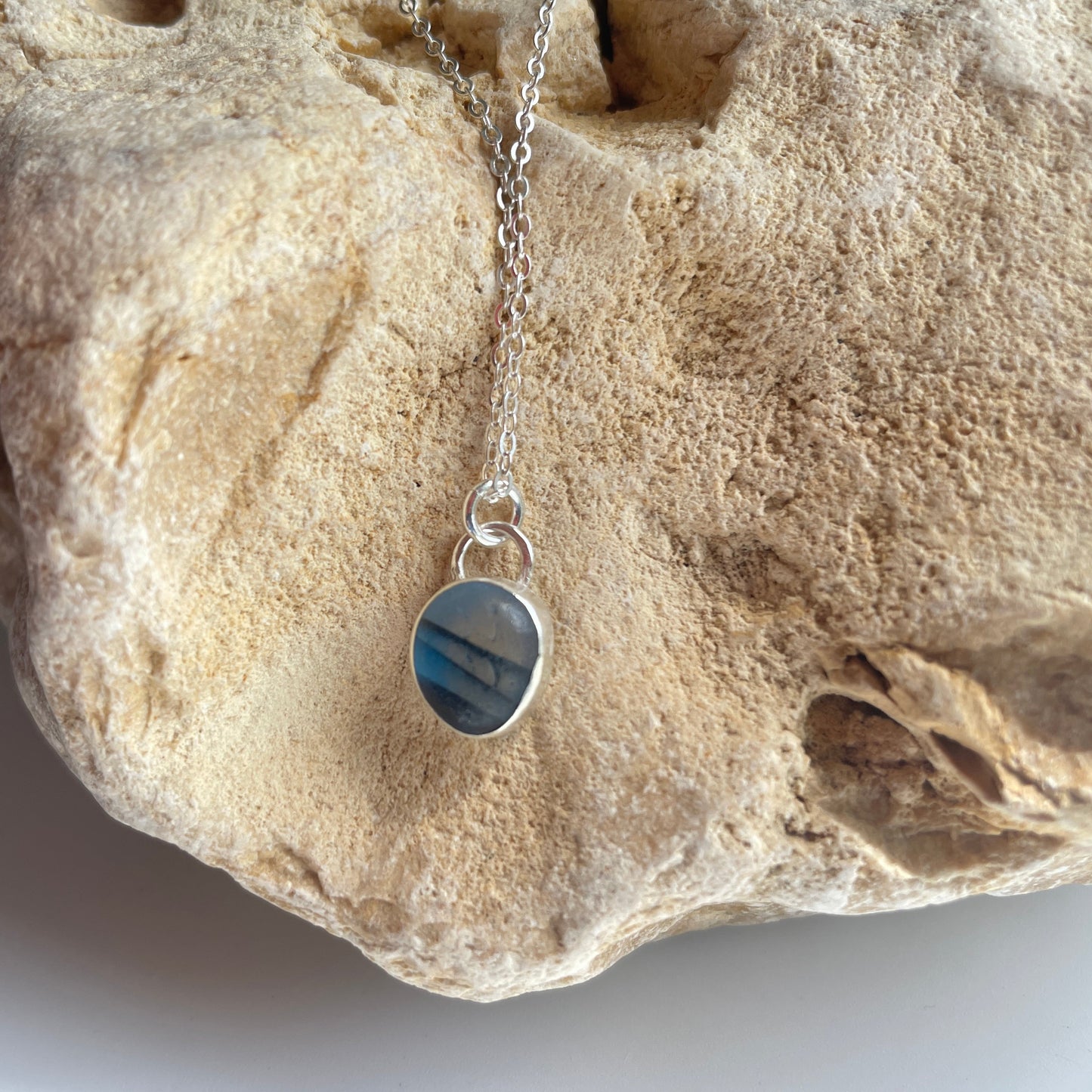 Rare Sea Glass Pendant Necklace