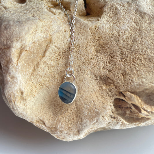 Rare Sea Glass Pendant Necklace
