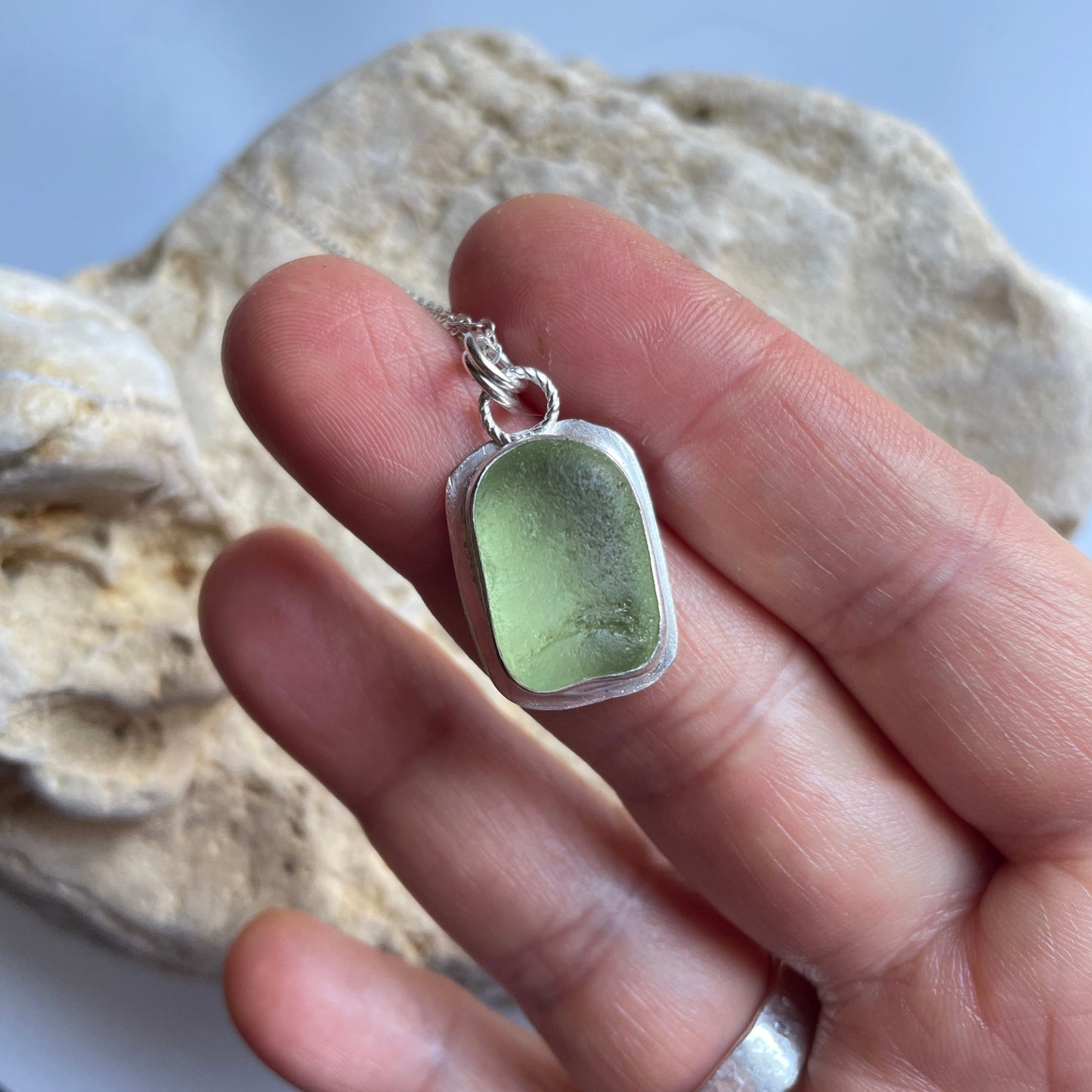 Sea Glass Pendant Necklace